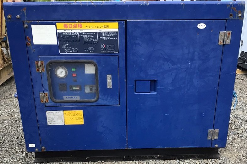 中古 北越工業 SMS15S-54 エアーコンプレッサー パッケージ スクリューコンプレッサー 15KW 50Hz