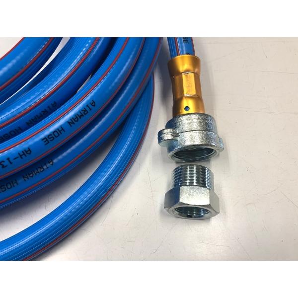 エアホース 5m AH-13 北越工業 両端金具付 ブレーカー 削岩機 コンプレッサー エアマンホース 〔法人様お届け〕