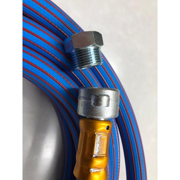 エアホース 3m AH-19 北越工業 両端金具付 ブレーカー 削岩機 コンプレッサー エアマンホース エアーホース〔法人様お届け〕