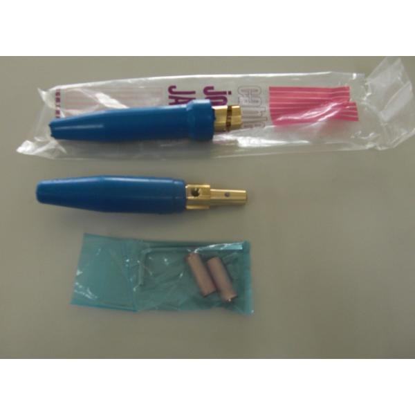 溶接 キャブタイヤケーブル 延長用 青 35mセット品 両端ジョイント ウエルダー 〔法人様お届け〕