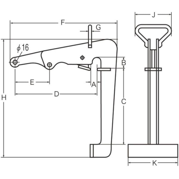 イーグルクランプ ドラム缶用クランプ DLV型