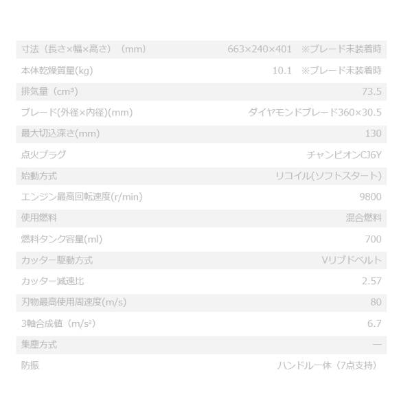 エンジンカッター EC7414S ブレード無し 最大切込深さ 130mm やまびこ 新ダイワ
