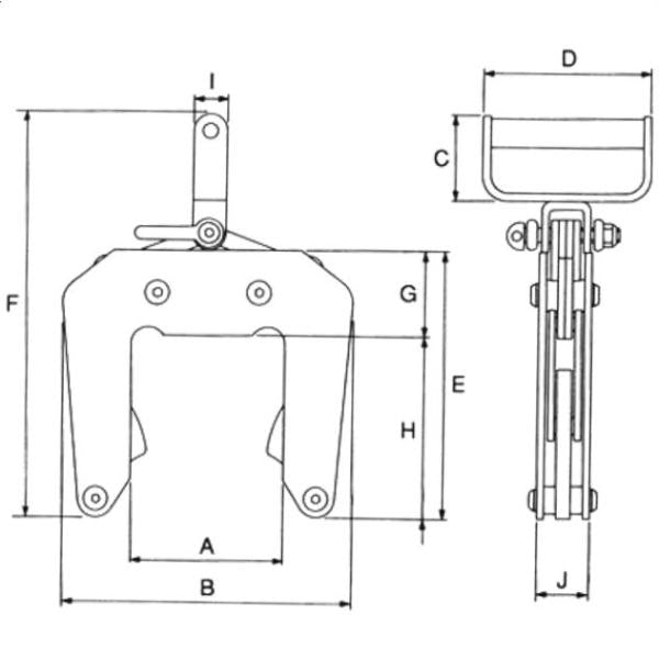 イーグルクランプ U字溝クランプ ECHS型 ECHS-150