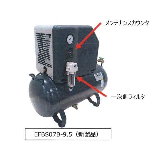 アネスト岩田 EFBS07B-9.5 オイルフリーブースタコンプレッサ – 機械 