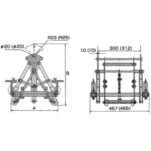 イーグルクランプ 可変側溝用内つり・U字溝 兼用クランプ EUIV型 EUIV-2000