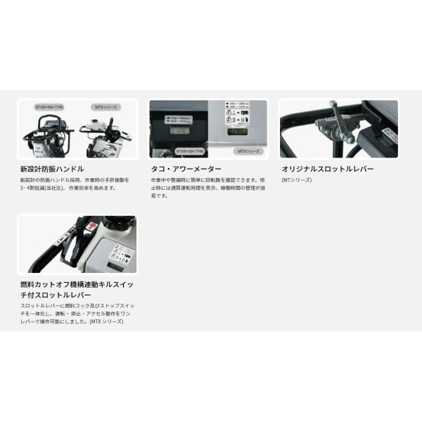 タンピングランマー MT-45H 三笠産業 防振ハンドル Wクリーナー ホンダエンジン〔法人様お届け〕