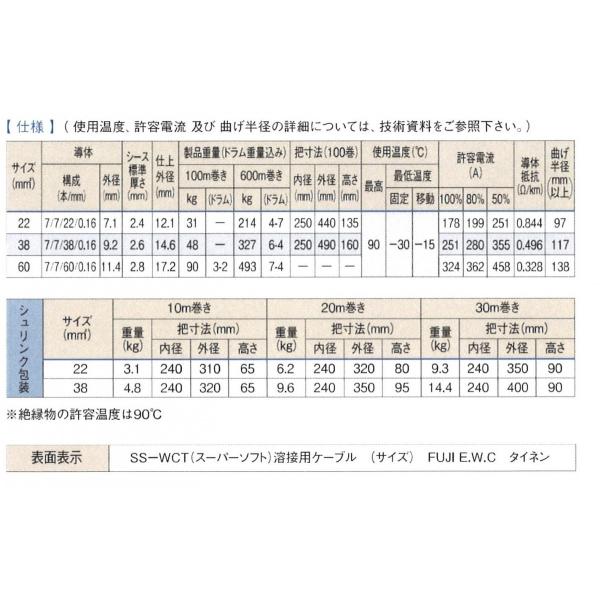 溶接 キャブタイヤケーブル スーパーソフト SS-WCT トータル10m 安全ホルダー側 5m アースグリップ側 5m ジョイント無し 〔法人様お届け〕
