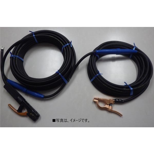 溶接 キャブタイヤケーブル 38スケア 10mセット ウエルダー ジョイント付き 〔法人様お届け〕