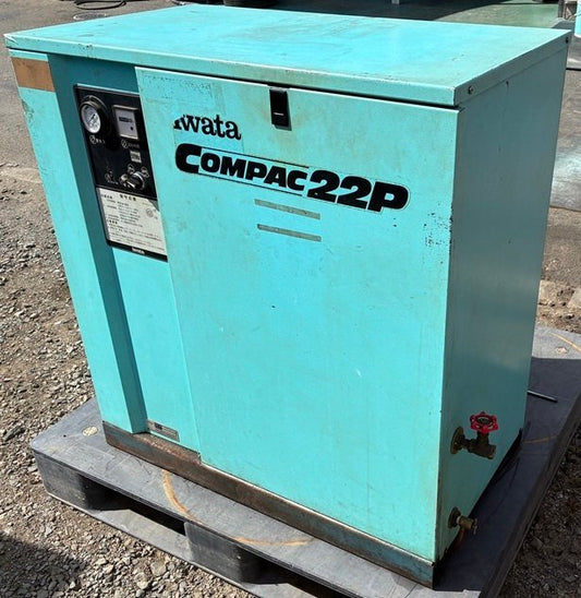 ジャンク品　アネスト岩田 コンプレッサー COMPAC22P CSD-22P 200V 50Hz 2.2kW 3馬力　中古品　パッケージ