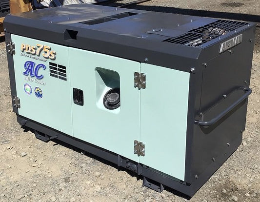 中古　PDS75SC　アフタークーラー エアマン　エンジン コンプレッサー 整備済 塗装済 エアーコンプレッサー