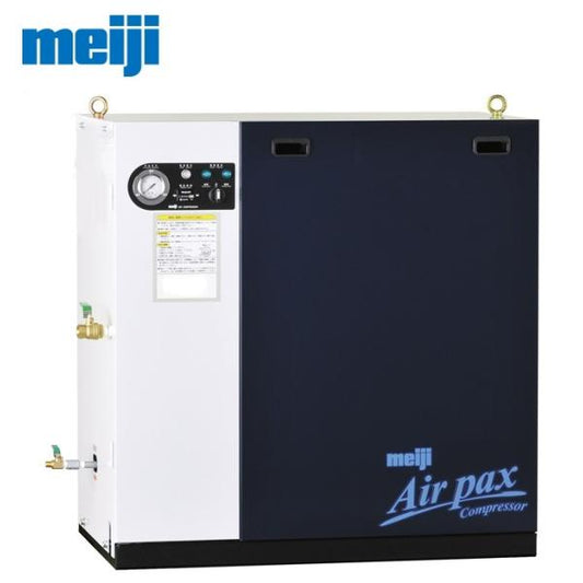 エアーコンプレッサー 1馬力 APK-08DS 60hz 100V 明治機械  レシプロ式 パッケージタイプ 給油式 〔法人様お届け〕