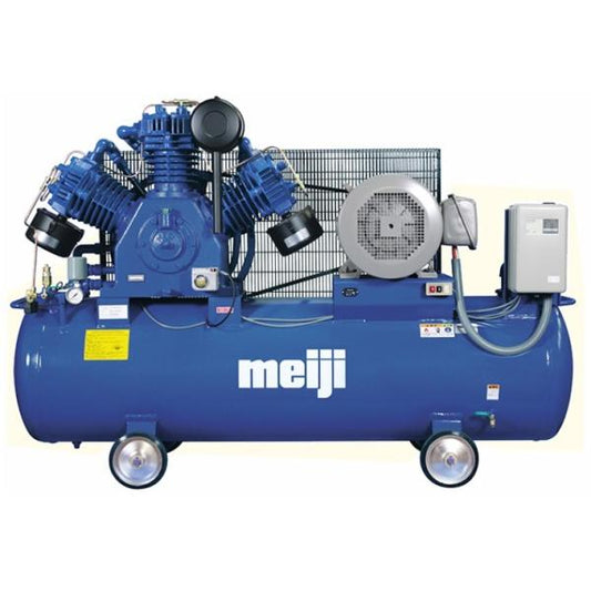 エアーコンプレッサー 明治機械 LW-150 6P３年保証 レシプロ式 タンクマウントタイプ 給油式 定圧〔法人様お届け〕