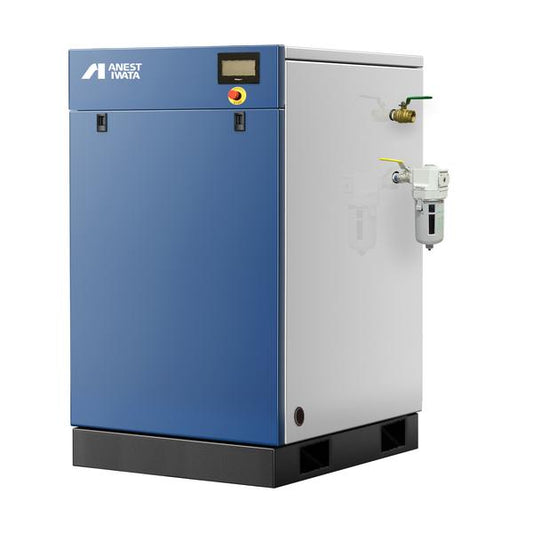 アネスト岩田 コンプレッサー SLP-37EF M5 50hz 5馬力 オイルフリー スクロール 自動発停